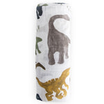 Little Unicorn Premium Cotton Swaddle Baby Blanket | Breathable Fabric | for swaddling, Play, Nursing & More (Dino Friends)