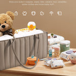 SWEET DOLPHIN 2-Pack Quilted Diaper Caddy Organizer – Premium Puffer Style Nursery Storage Bins – Water-Resistant & Wipeable Changing Table Organizer – Trendy Tote for Home & Car Travel - Mocha Brown