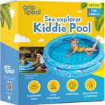 Inflatable Kiddie Pool for Toddlers, 48"X12" Round Plastic Blow Up Kids Swimming Pool, Outdoor Water Play, Ball Pit Toys for Kids Age 2 3 4 5, Summer Essential Baby Splash Pools with Cushioned Floor