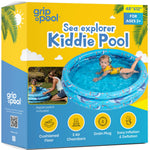 Inflatable Kiddie Pool for Toddlers, 48"X12" Round Plastic Blow Up Kids Swimming Pool, Outdoor Water Play, Ball Pit Toys for Kids Age 2 3 4 5, Summer Essential Baby Splash Pools with Cushioned Floor