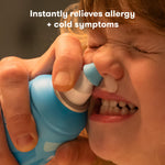 Frida Baby Saline Rinse for Toddler, Kids, Ages 2+, Saline Rinse for Sinus, Instant Congestion Relief & Allergy Relief, Flush Out Allergens, Mucus, Pollen, Dust, Safe for Daily Use