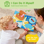 hahaland Busy Book for Toddlers 1-3 - Montessori Toys for 1 Year Old Boy Gifts, Sensory Toys, Dinosaur Soft Fabric Activity Book for Fine Motor Skills, Educational Learning Travel Baby Toys 1 Year Old