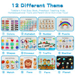 Busy Book for Kids, Montessori Autism Sensory Educational Toys, 12 Pages Toddler Preschool Activity Binder and Early Learning Toys - for Boys & Girls Develops Fine Motor Skills