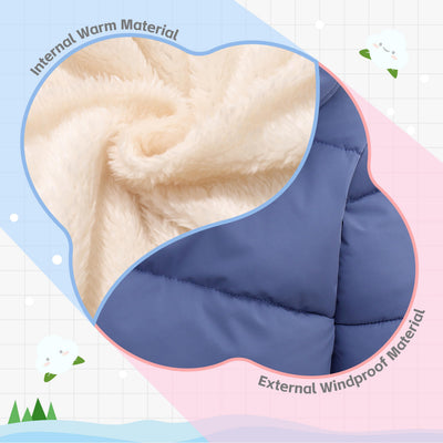 Vmterliya Baby Winter Coats, Outerwear for Toddler Kids Infants Boys Girls Light Puffer Warm Hooded Down Jacket for 2-7 Years (US, Age, 4 Years, 5 Years, Blue)