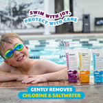 TRIHARD Essential Swim Care Kit For Kids, 3-in-1 Shampoo, Conditioner, Body Wash, Chlorine Shampoo for Swimmers, Leave-In Conditioner, Pool Essentials, Ultimate Swimming Hair Care for Kids