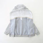 Comfy and Cozy Cotton Girls Long Sleeve Hoodie Full Zip Outwear in SpringFfall Winter for 9-12M Grey Jacket