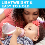 Chicco Duo Hybrid Baby Bottle Newborn Starter Giftset, Real Glass Inside, Lightweight Plastic Outside, Patented Invinci-Glass Technology, Intui-Latch Nipple, Clear/Grey
