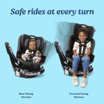 Graco EasyTurn 360 2-in-1 Convertible Car Seat, 360 Degree Rotating Infant to Toddler Rotating Car Seat, 2 Modes Forward and Rear Facing, Slim Design, Cyran