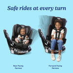 Graco EasyTurn 360 2-in-1 Convertible Car Seat, 360 Degree Rotating Infant to Toddler Rotating Car Seat, 2 Modes Forward and Rear Facing, Slim Design, Cyran