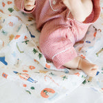 Little Unicorn Premium Cotton Swaddle Baby Blanket | Breathable Fabric | for swaddling, Play, Nursing & More (Christmas Time)