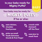 Plum Organics Mighty Puffs Organic Baby Food - Carrot and Broccoli - 1.85 oz Canister - Ancient Grains and Chickpea Snacks