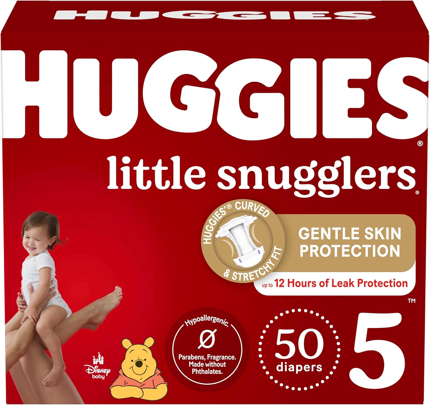 Huggies Size Newborn Diapers, Little Snugglers Baby Diapers, Size Newborn (up to 10 lbs), 31 Count, Packaging May Vary