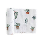 Little Unicorn Premium Cotton Swaddle Baby Blanket | Breathable Fabric | for swaddling, Play, Nursing & More (Prickle Pots)