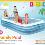 INTEX 58484EP Swim Center Inflatable Family Pool: 277 Gallon Capacity – 120" x 72" x 22" – Blue
