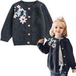 Simplee kids Baby Girl Thin Sweater Solid White Pink Cardigans for Toddler 0-3Years