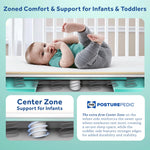Sealy Baby Posturepedic Grace Hybrid - Firm 2 Stage Breathable Crib Mattress with Waterproof Barrier - GREENGUARD Gold Certified, Soy-enhanced Foam for Infants and Toddlers, Made in the USA (52x28")