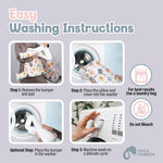Joyful Journeys Baby Lounger - 2 in 1 Infant Lounger Baby Nest/Diaper Organizer - 100% Cotton Lounger Pillow - Portable Baby Lounger Travel Bed - Newborn Essential - 0-18 Months (Neutral Elephants)