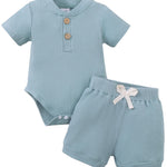 Jecson Baby Boy Outfits Newborn Boy Clothes Set Baby Boy Summer Clothes with Short Sleeve Shirt and Shorts
