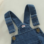 BULINGNA Infant Baby Boy Girl Denim Romper Sleeveless Straps Button Jeans Jumpsuit Unisex Baby Jeans Overalls Summer Clothes (Blue, 12-18 Months)