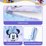 Disney Mickey and Friends Minnie Mouse Girls One Piece Swimsuits UPF 50 Waist Cutout Bathing Suits Summer Beach Purple for Swimming Pool Size 3-4T