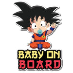 SHOP A THING – Baby on Board Sticker Baby Anime – Vinyl Decal for Car, Truck, and Van – Waterproof Decal for Waterbottle – Indoor and Outdoor Use for Laptop and iPad – Removable Window Decal – SAT 027