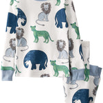 little planet by carter's unisex-baby Baby and Toddler 2-piece Pajamas made with Organic Cotton, Safari Print, 6 Months