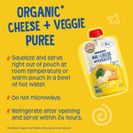Earth's Best Organic Baby Food Pouches, 9+ Months, Pasta and Vegetable Puree for Babies 9 Months and Up, Organic Mac and Cheese with Veggies, 4 Ounce Resealable Pouch (Pack of 12)