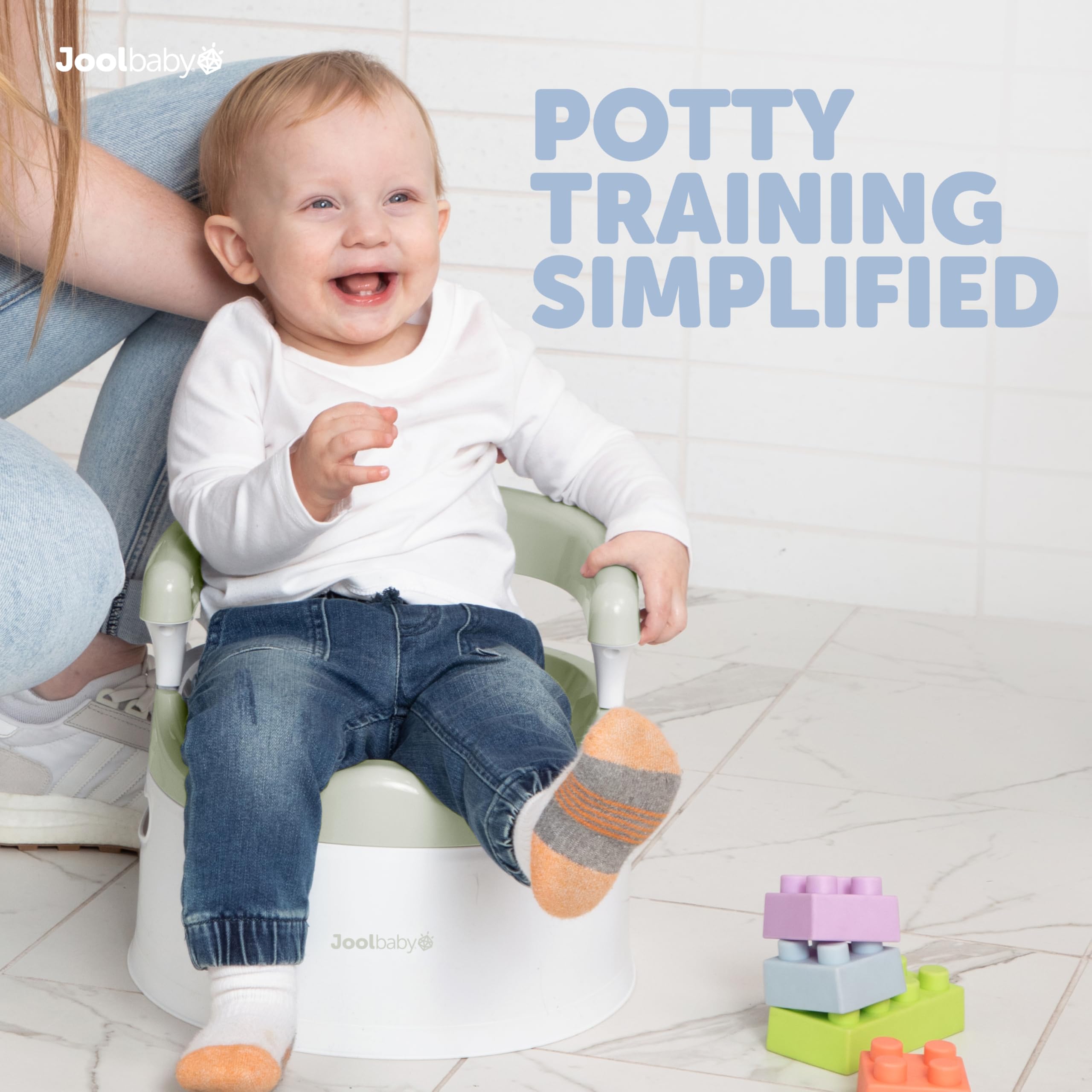Jool Baby Potty Chair for Toddler Toilet Training - Splash Guard & Back Support (Sage)