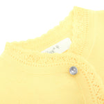 Lilax Baby Girls' Knit Long Sleeve Button Closure Bolero Cardigan Shrug (3-6 Months, Yellow)