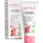 BOTAO Fluoride Free Baby Toothpaste | Strawberry Flavored - Organic Training Natural Toddler Toothpaste for Toddlers | EWG Verified, Vegan, SLS Free, Safe to Swallow, Aloe Vera -1.7Oz