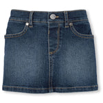 The Children's Place baby girls And Toddler Denim Skort Skirt, China Blue, 12-18 Months US
