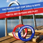 Activ Life Flying Rings for Kids, Fun Beach Toys, Gifts for Boys Girls Teens, Cool Family Outdoor Games, Play at Swimming Pool, Playground, Basket Fillers Birthday Presents, Blue/Red