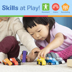 Melissa & Doug Wooden Cars Vehicle Set in Wooden Tray