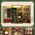 CUTEBEE Book Nook Kit - DIY Miniature House Kit for Adults, Teens and Beginners, Dollhouse Booknook Library Tiny House Bookshelf Decor 3D Wooden Puzzle, Gifts for Family, Friends (Owl Bookstore)