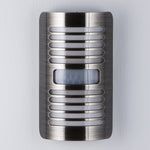 GE Enbrighten LED Motion Sensor Night Light, Motion-Select 25ft Detection, Plug-in, 40 Lumens, Dusk-to-Dawn, Ideal Nightlight for Bedroom, Bathroom, 37299, Brushed Nickel Louver, 1 Pack