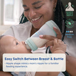 MAM Easy Start Matte Anti-Colic Baby Bottles, Medium Flow Nipples, Baby Boy, 9 oz (2 Count), Blue