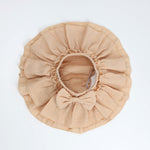 HOOLCHEAN Baby Girls Soft Cotton Gauze Ruffle Mini Skirt with Shorts (Khaki, L: 12-24 Months)