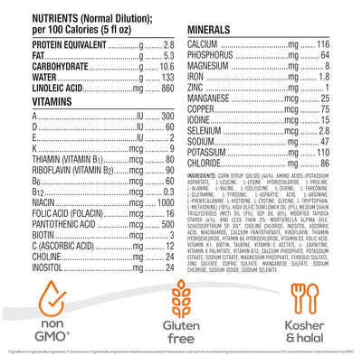 PurAmino Hypoallergenic Infant Drink, for Severe Food Allergies, Omega-3 DHA, Iron, Immune Support, Powder Can, 14.1 Oz (4 Count)