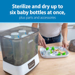 Dr. Brown's Baby Bottle Sterilizer, Dryer & Anti-Colic Options+ Wide-Neck Bottles, Level 1 Slow Flow Nipple, 9 oz, 4 Count