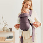 BabyBjörn Baby Carrier Mini, Cotton, Dark Purple | Newborn Carrier (7-25 lbs), Ergonomic, Easy-to-Use