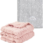 CREVENT 30''X40'' Cute Cozy Fluffy Warm Baby Blanket for Boys Infants Toddlers' Bedding Crib Cot Stroller, Baby Shower Birthday Newborn's Gift - Grey Cloud