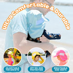 SwimZip Sun Hat with Neck Flap | UPF 50+ Protection for Baby, Toddler, and Kids Mint Green