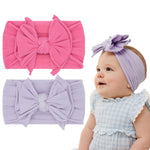 Baby Bling Bows Newborn to Little Girls Hair Bow - FAB-BOW-LOUS Headbands Toddlers Hair Accessories, Made in the USA, One Size (2 Pack - Hot Pink & Light Orchid)