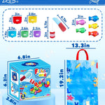 Montessori Toys for 1 Year Old, Toddler Fishing Game with Stacking Cups, Learning Educational Toys for 1 2 Year Old Boy Girl Birthday Gifts, Baby Toy 12-18 Months, Sensory Sorting Toy for Toddlers 1-3