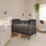 Dream On Me Carson Classic 3-in-1 Convertible Full-Size Baby Crib in Black, GreenGuard Gold & BSA, 4 Mattress Heights, Converts to Day & Toddler Bed, Locking Wheels, Classic Nursery Design
