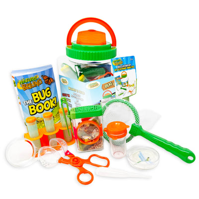 Nature Bound Bug Catcher Kit - 20 Piece Outdoor Exploration Set for Kids - Educational & Fun - Safe Insect Catch & Release with Bucket, Net, Magnifier & More - Great Gift for Young Explorers