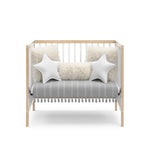 Graco Teddi 4-in-1 Convertible Mini Crib with Bonus Water-Resistant Mattress – GREENGUARD Gold Certified, 2.75-Inch Mattress Included, Small Spaces Crib, Easy 30-Minute Assembly (Natural and White)