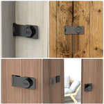 MeBantoo Household Cabinet Password Hasp Locks, Cabinet Locks with Combination, Door Security Slide Latch for Small Barn Doors, Bathroom, Outdoor, Garden (Black)
