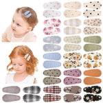 40 PCS Cute Toddler Snap Hair Clips with Flower Patterns - 1.5" Mini Hair Barrettes and Accessories for Baby Girls, Infants, Toddlers