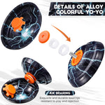 4 Pieces Yoyo Alloy Responsive Ball, Metal Yoyo String Trick Ball for Beginners, Boys, Adults Players Auto Return Technology Ball(Multi Style)